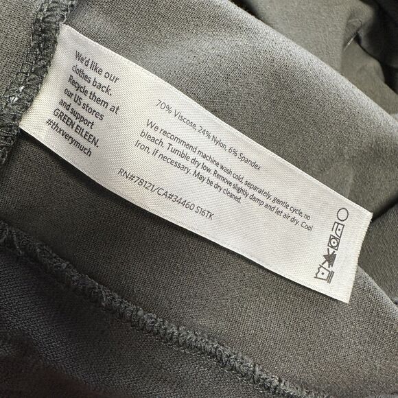 Elieen Fisher Gray Washable Stretch Crepe Pants‎ Slim Fit Ankle Pull On Size M - Picture 9 of 9